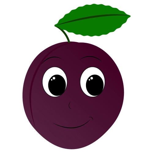 Craft Supply Classroom Cutout | Cartoon or Plain Plum Fruit Cutout